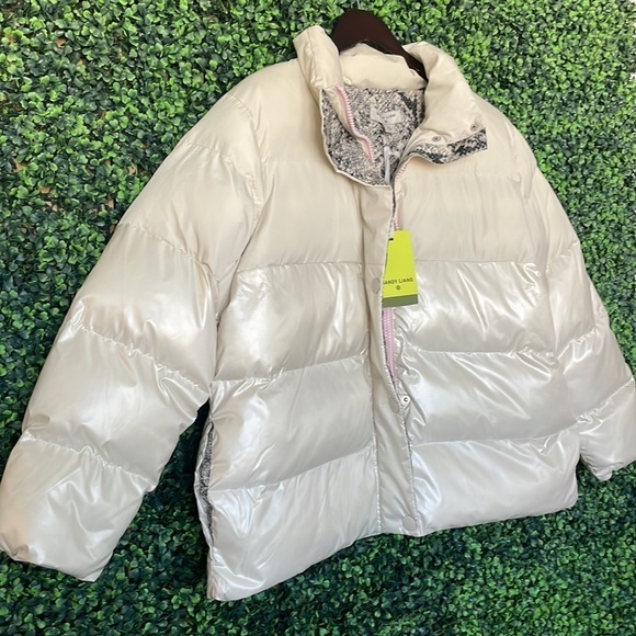 Sandy Liang x Target white cream puffer jacket designer trend M - Picture 6 of 10